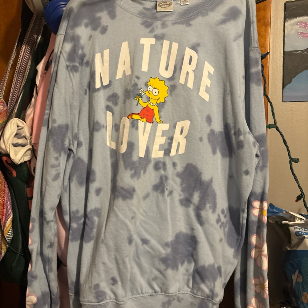 Blue Tie-Dye Nature Lover Sweatshirt